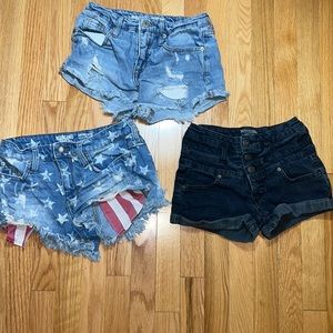 (3) Size 00 Women’s Jean shorts - Mossimo